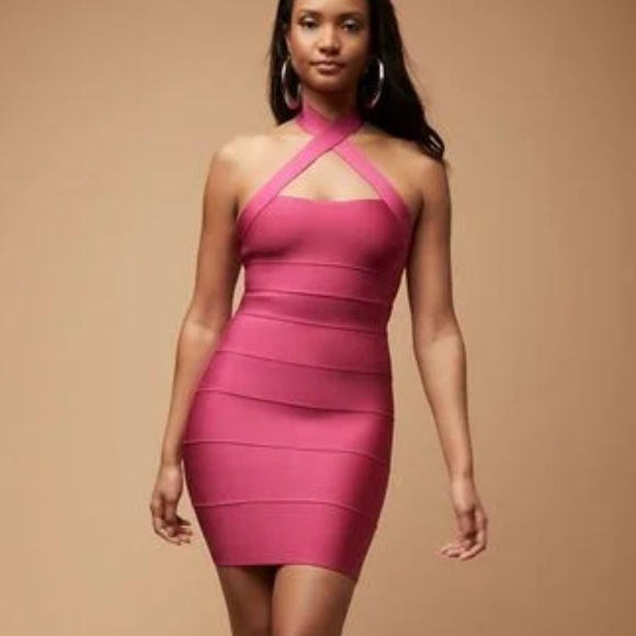 Herve Leger Bandage Halter Dress - Picture 2 of 5